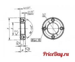 Гайка круглая с отверстиями на торце «под ключ» ГОСТ 6393-73